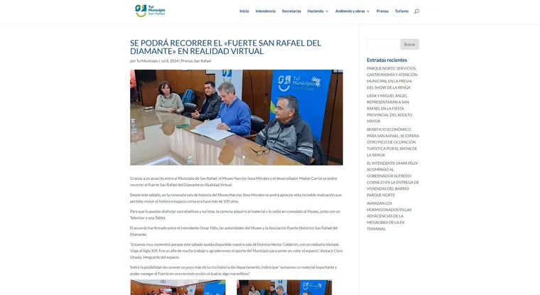 Cobertura de prensa 6 — Fuerte San Rafael del Diamante en realidad virtual